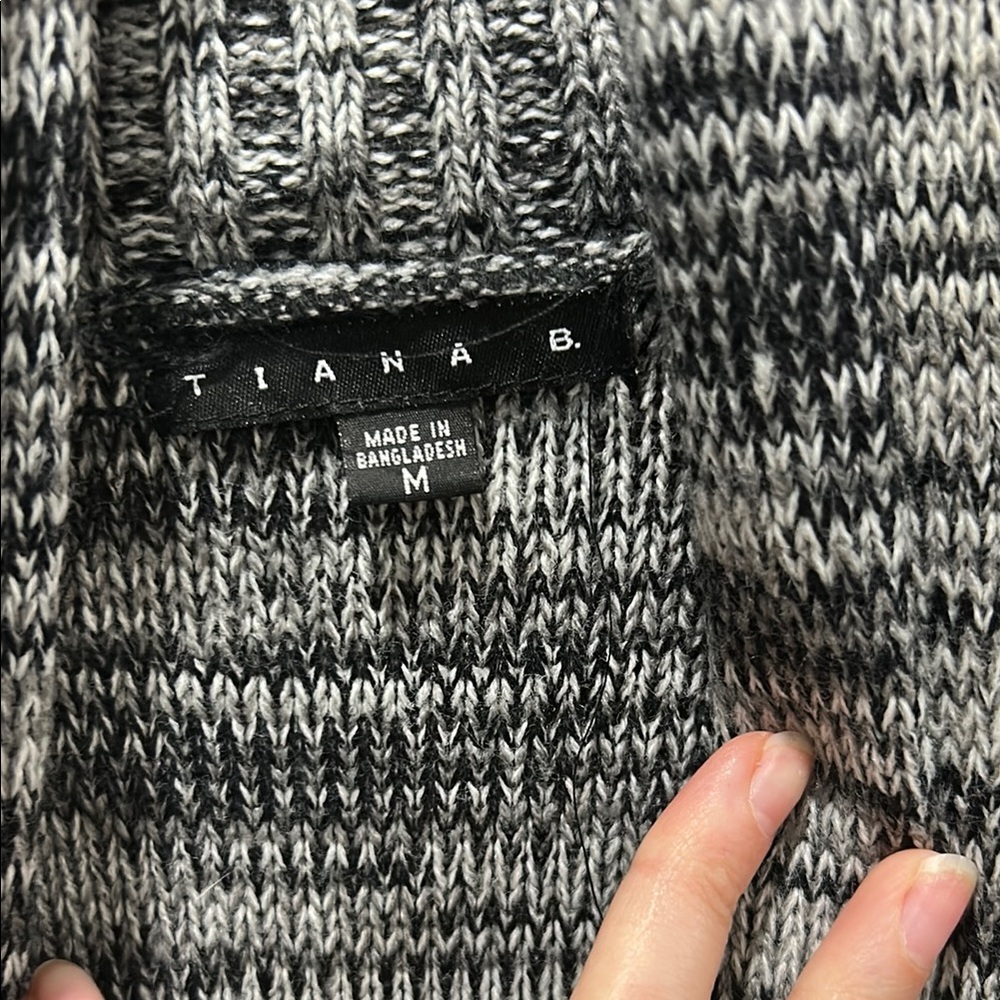 Tiana B. Black and Gray Knit Dress - Picture 3 of 4